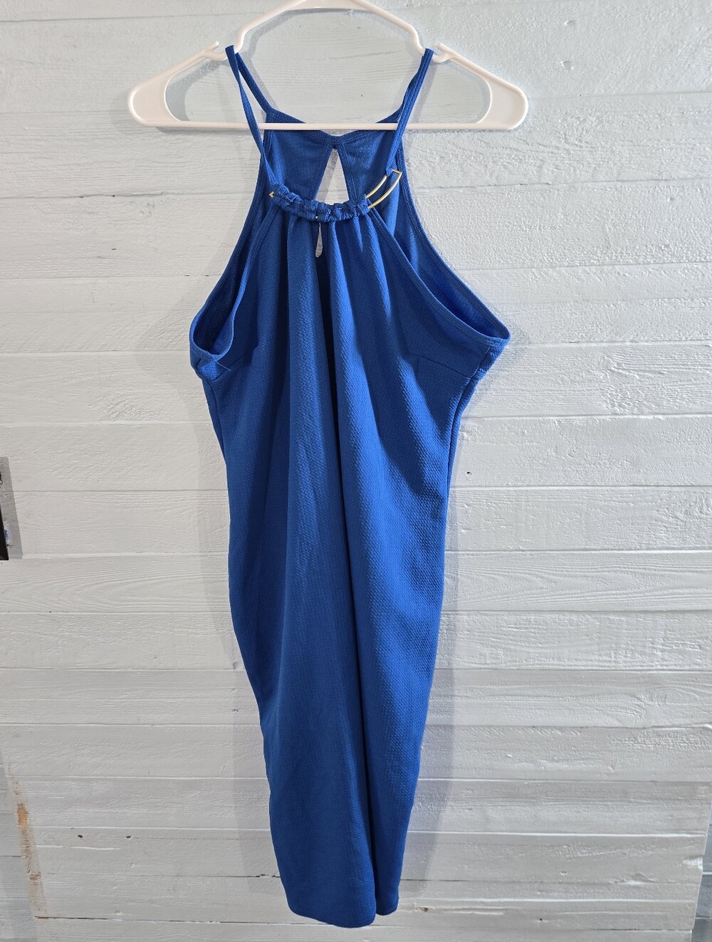 Absolutely Love It Women's Beachy Glam Halter Neck Blue Sleeveless Dress Size 3X